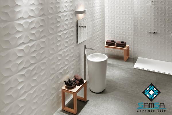 Large matt white bathroom wall tiles | great price
