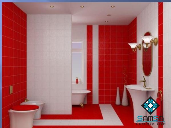 Buy the latest types of ceramic tiles red