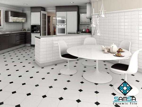 Floor tiles bathroom black and white + best buy price