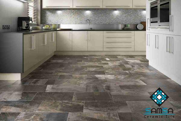 Large grey wall tiles kitchen + best buy price