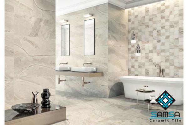 The price of large bathroom tiles from production to consumption